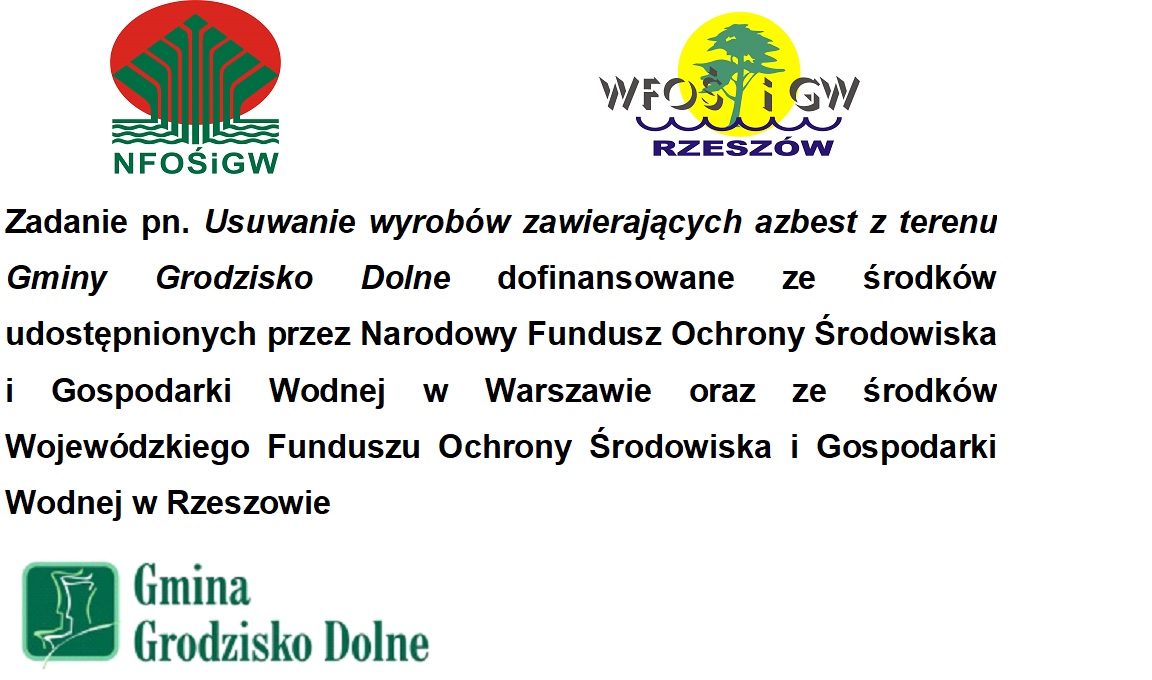 Usuwanie wyrobów zawierających azbest z terenu gminy Grodzisko Dolne w 2021 roku