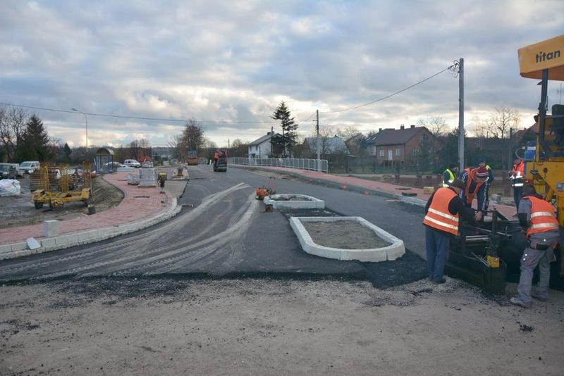 Postępy prac na rondzie