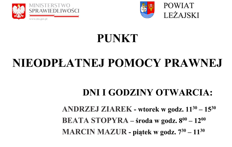 Bezpłatne porady prawne